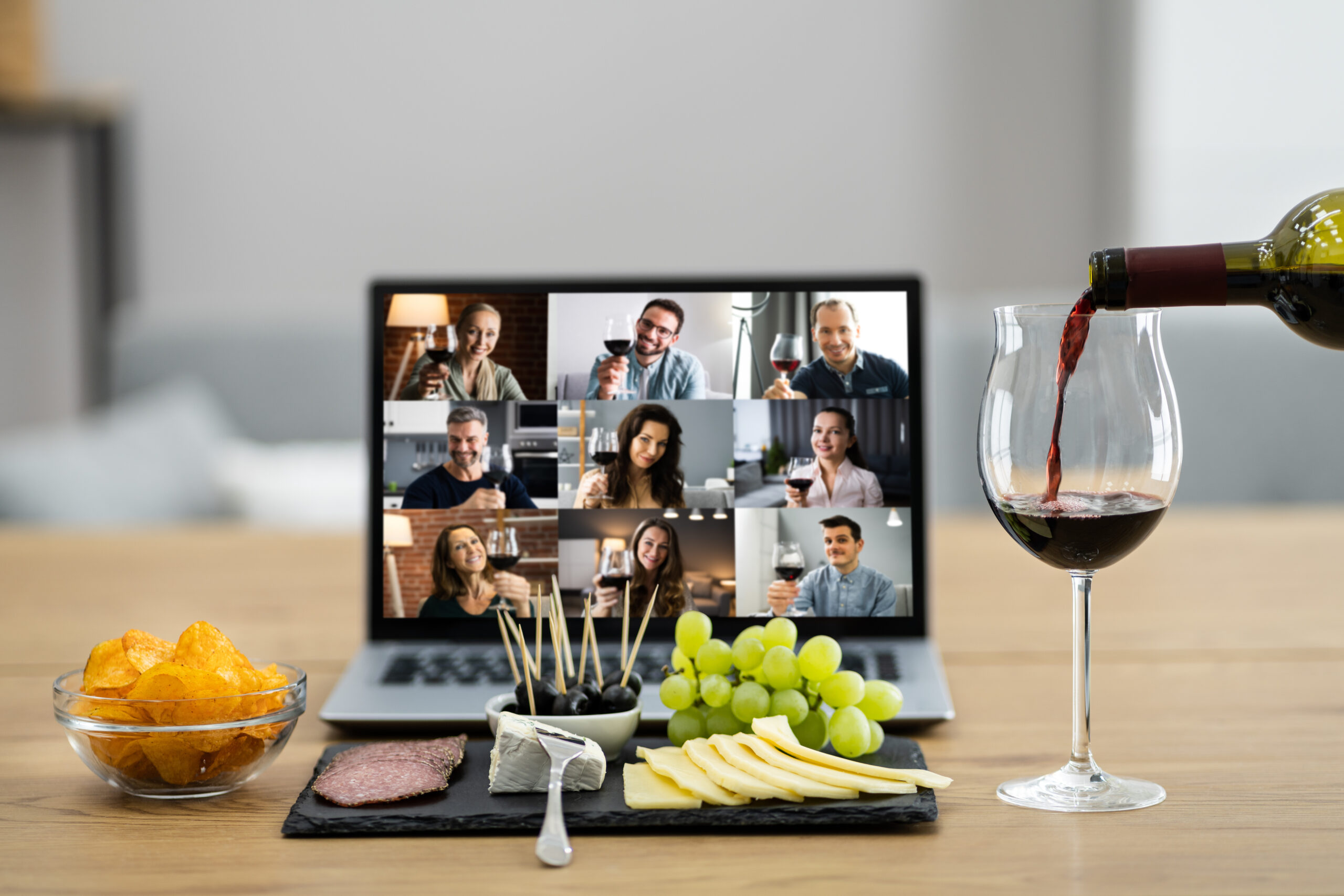 Virtual Event happy hour and wine tasting 